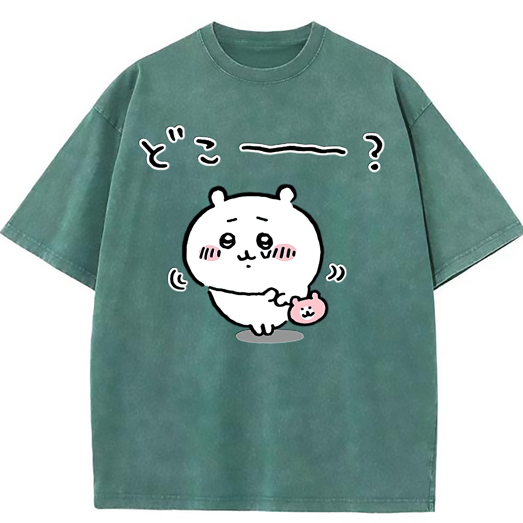 （画像用） ちいかわ ちいかわ Chii-kawa chiikawa 綿100% ヴィンテージ風 半袖Tシャツ（フロントプリント）